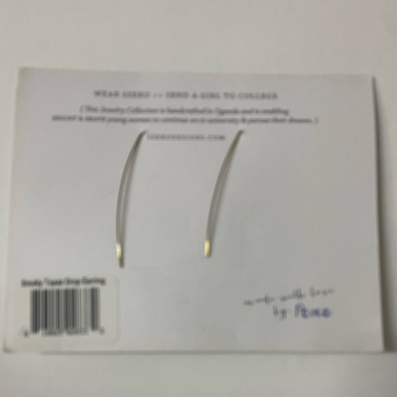 Sseko Smokey Topaz Drop Dangle Earrings - Picture 4 of 4